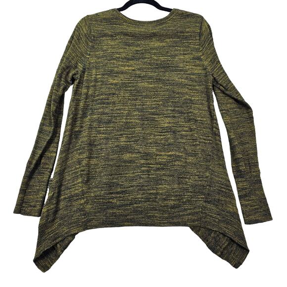 LOGO Lori Goldstein Womens Size M Cashmere Blend Sweater Green V-Neck Pockets - Picture 3 of 13